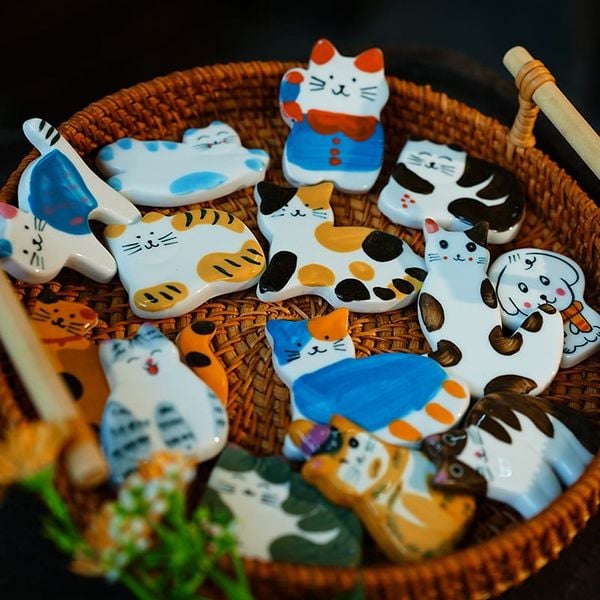  Dán Tủ Lạnh Mèo Gốm 