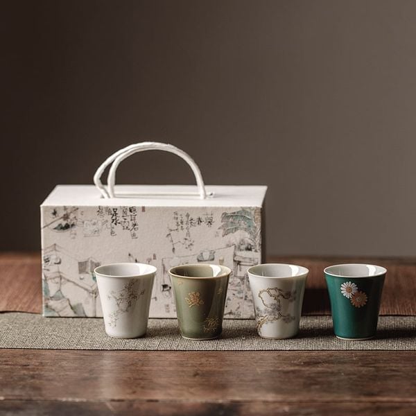  Bộ Chén Trà Tứ Cảnh 