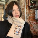  Khăn Len Thêu 3 Chú Cún 