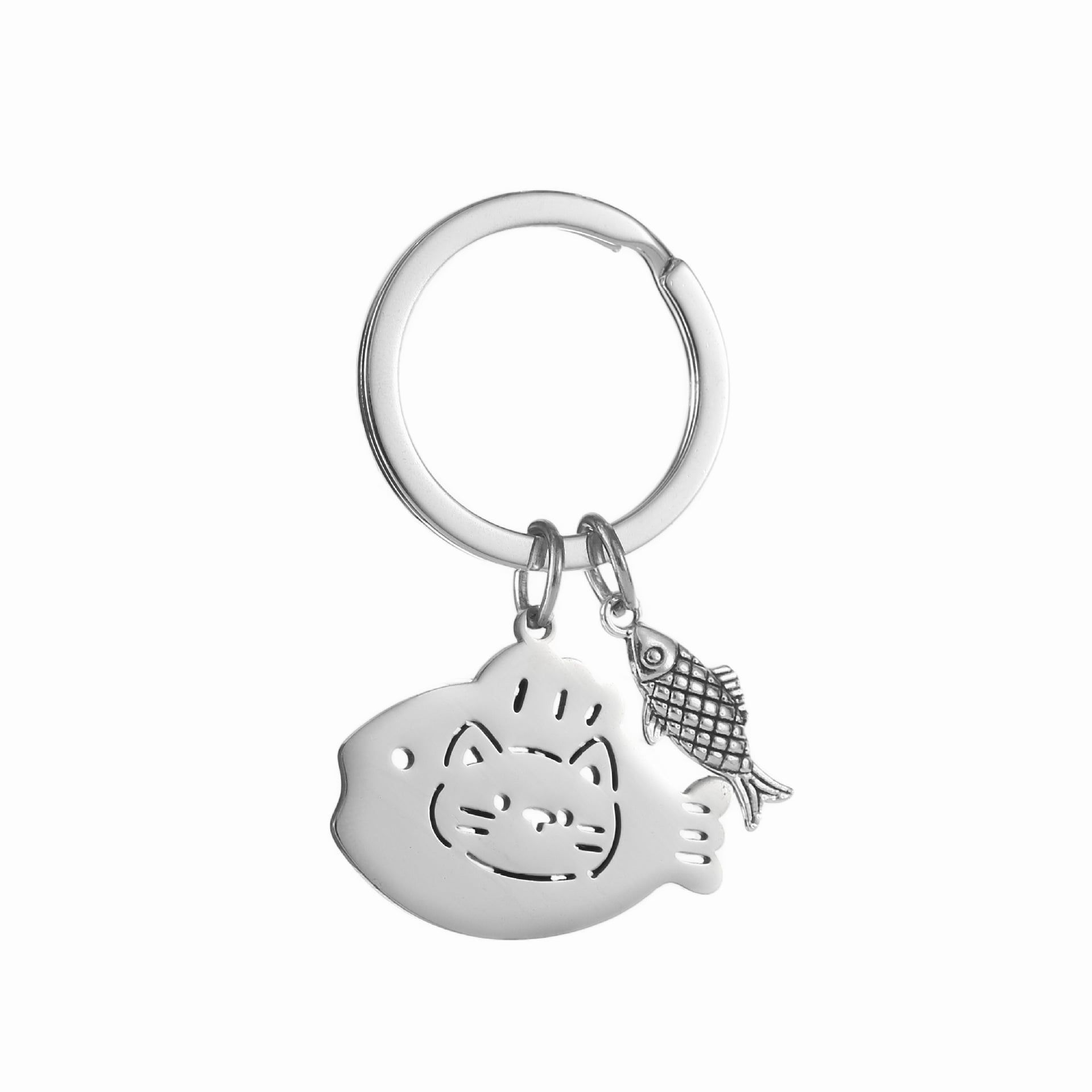  Móc Khóa Mèo Kim Loại 