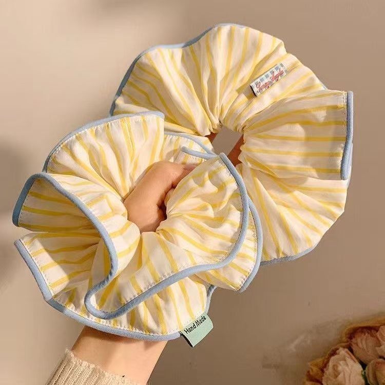  Scrunchie Butter Yellow Stripe 