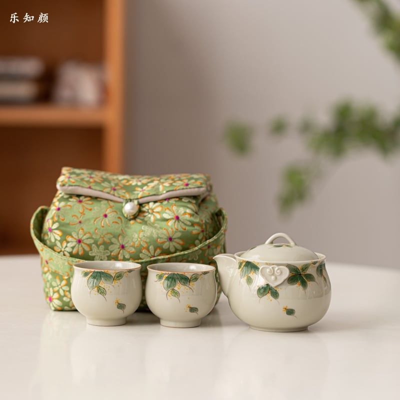  Bộ Ấm Trà Osmanthus Vẽ Tay 