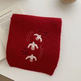  Khăn Len Thêu Hoạ Tiết Chú Chim 