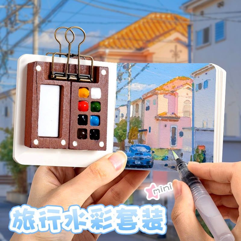 Hộp Sơn Nước Mini Cầm Tay 