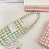  Túi Đựng Cốc - Túi Đựng Bình Nước Caro Pastel 
