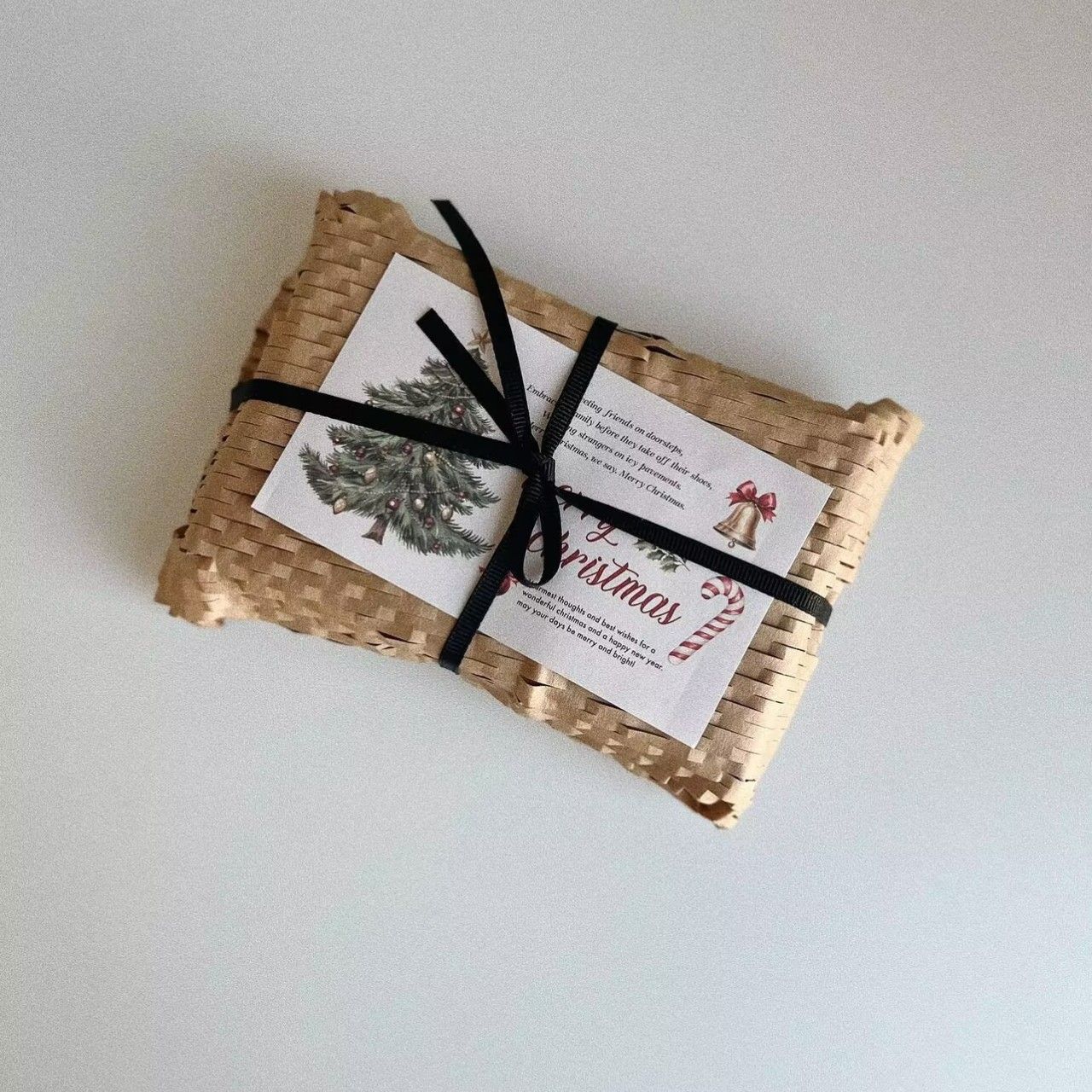  Sticker Merry Christmas Hình Chữ Nhật Lớn (1 Tờ - 4 Miếng) 