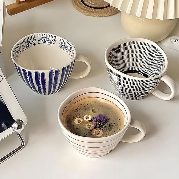  Cốc Stripe Ceramic 