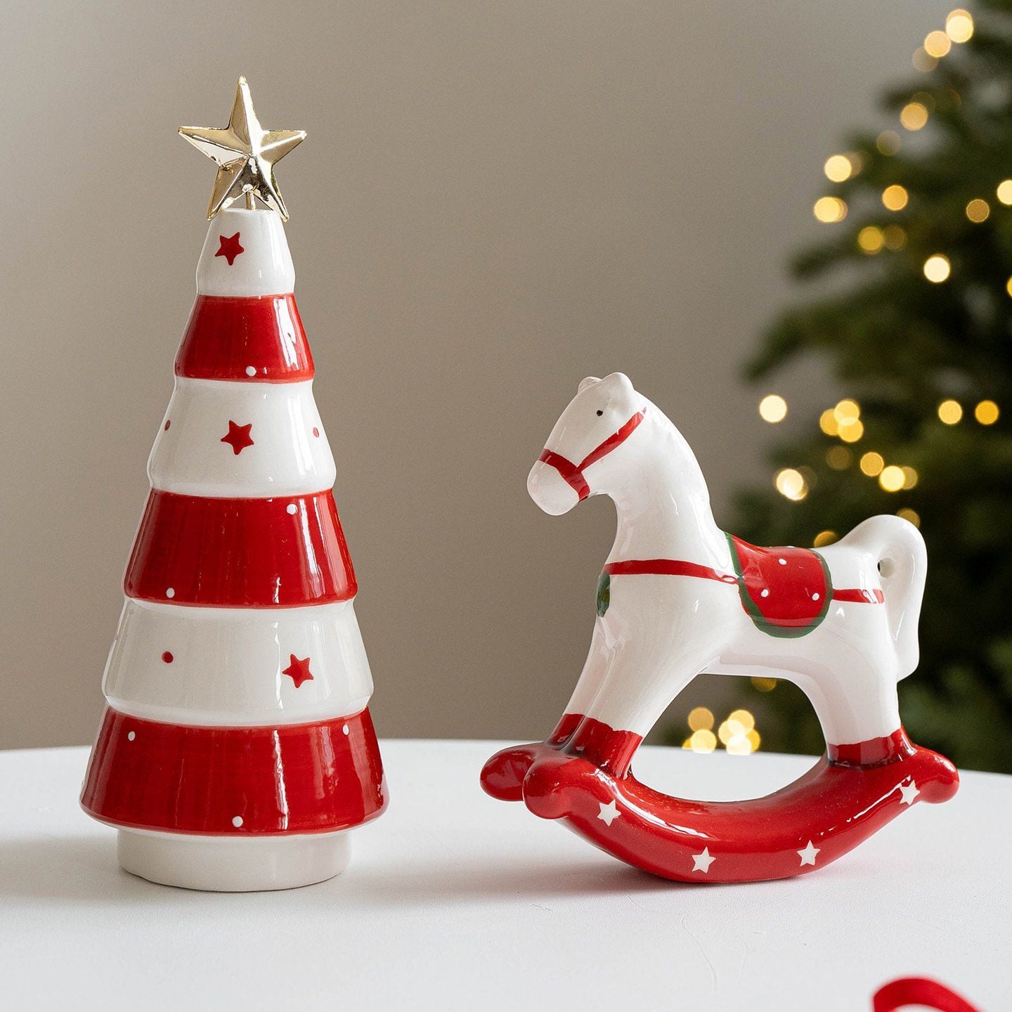  Ngựa Gốm Bập Bênh Giáng Sinh 