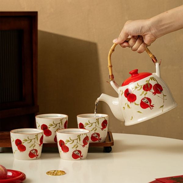  Bộ Ấm Lựu Đỏ Cát Tường 