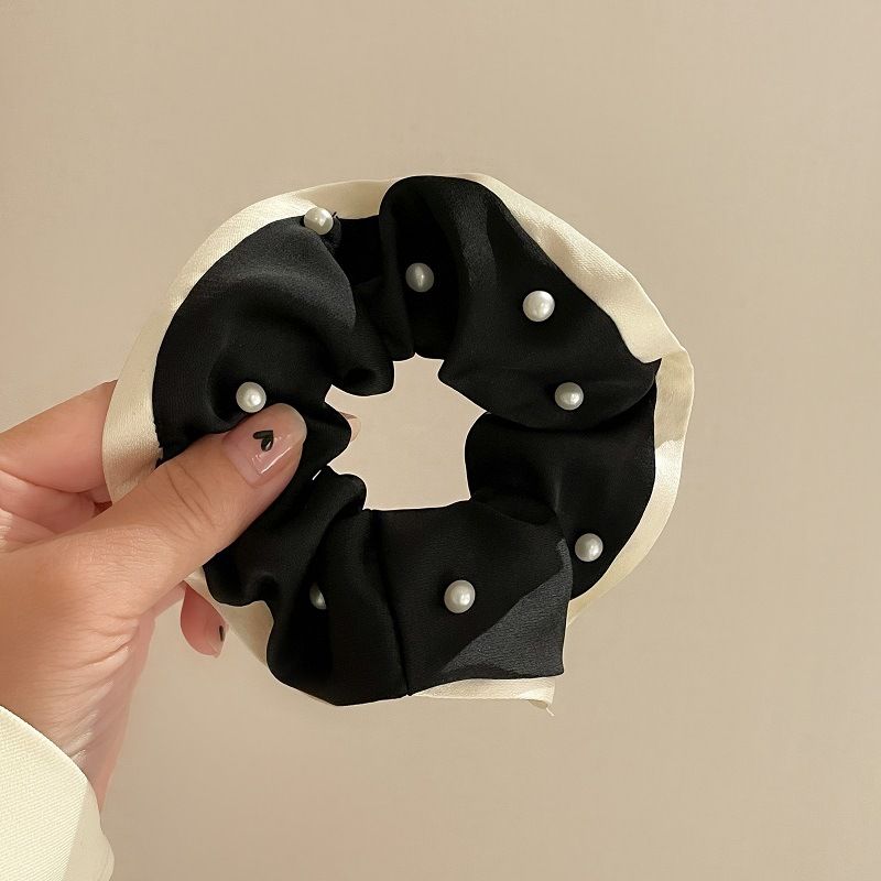  Scrunchie Ngọc Trai Đen Trắng 