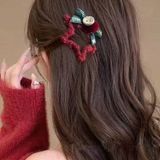  Kẹp Tóc Ngôi Sao Nhung Đỏ 