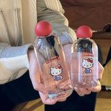  Bình Nước Thủy Tinh Nắp Bi Đỏ 