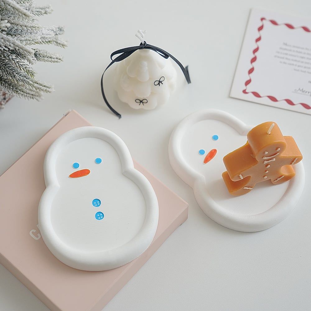  Khay Đựng Nến Thơm Snowman 