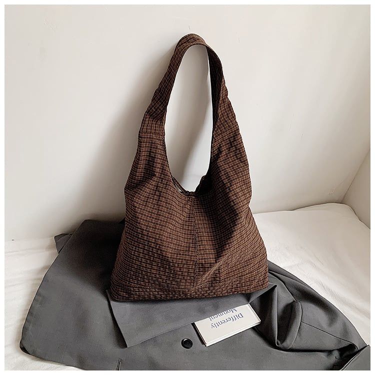  Túi Vải Kẻ Caro Buộc Nơ 