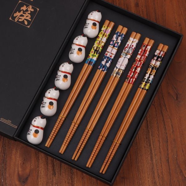  Bộ Đũa Và Gác Đũa Sakura Phúc An 