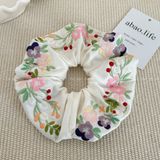  Scrunchie Satin Thêu Hoa 