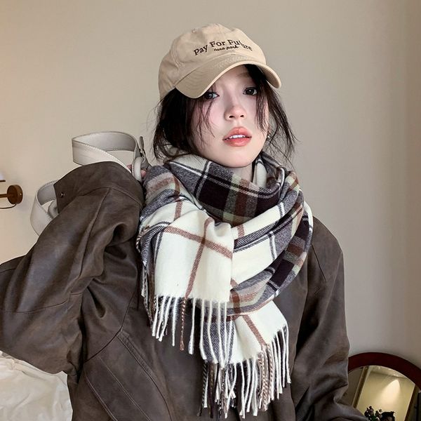  Khăn Quàng Cổ Kẻ Phối Màu Hàn Quốc 