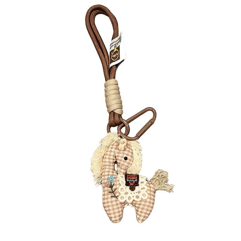  Móc Treo Ngựa Pony Thêu Hoa 