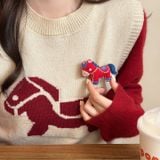  Cài Áo Ngựa Vải Thêu 