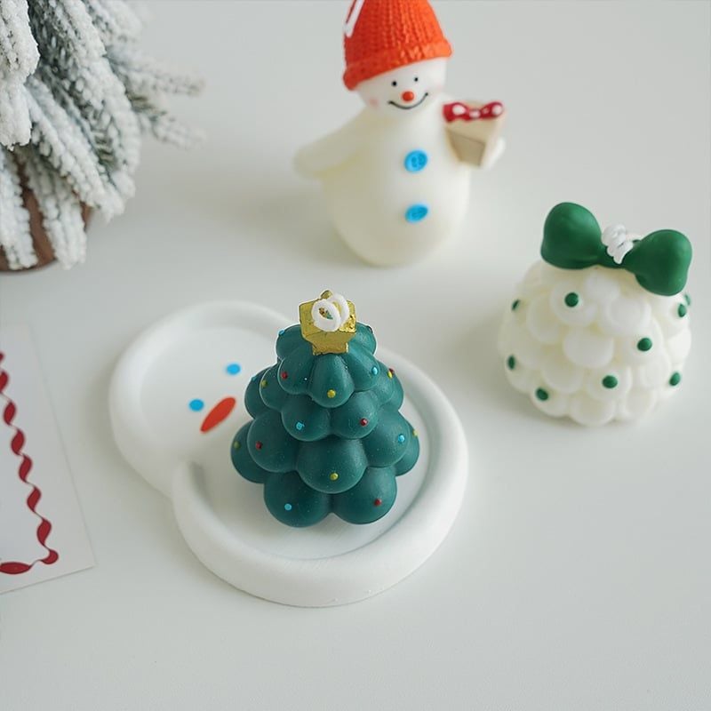  Khay Đựng Nến Thơm Snowman 