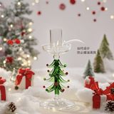 Chân Nến Thủy Tinh Cây Thông Noel 
