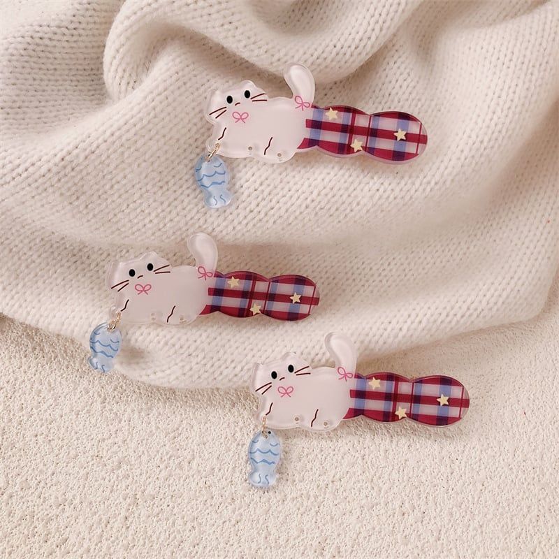  Kẹp Tóc Mèo Con Câu Cá 