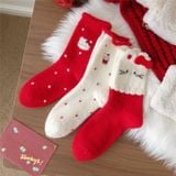  Tất Nhung Hello Kitty Đỏ 