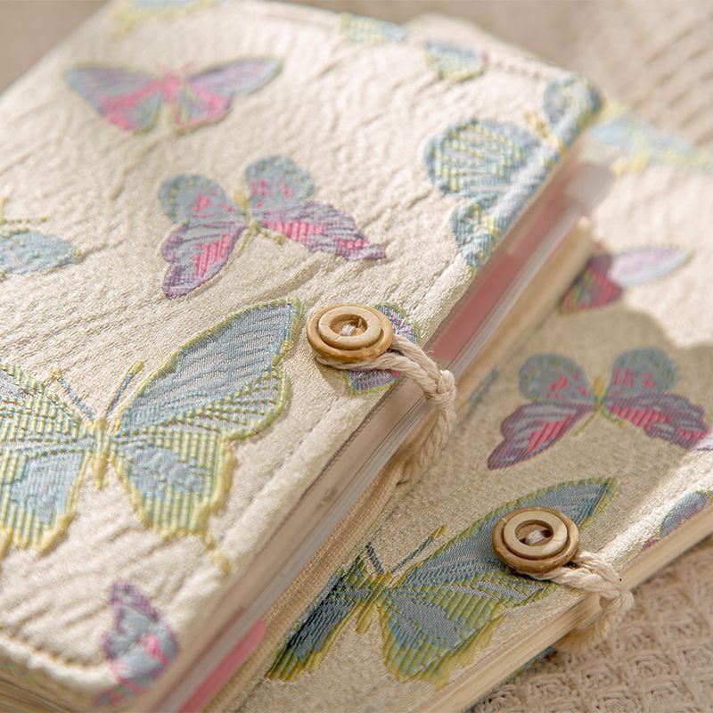  Sổ Tay Bìa Vải Thêu Hồ Điệp 