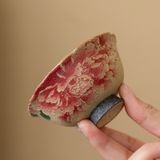  Chén Trà Hoa Mẫu Đơn 