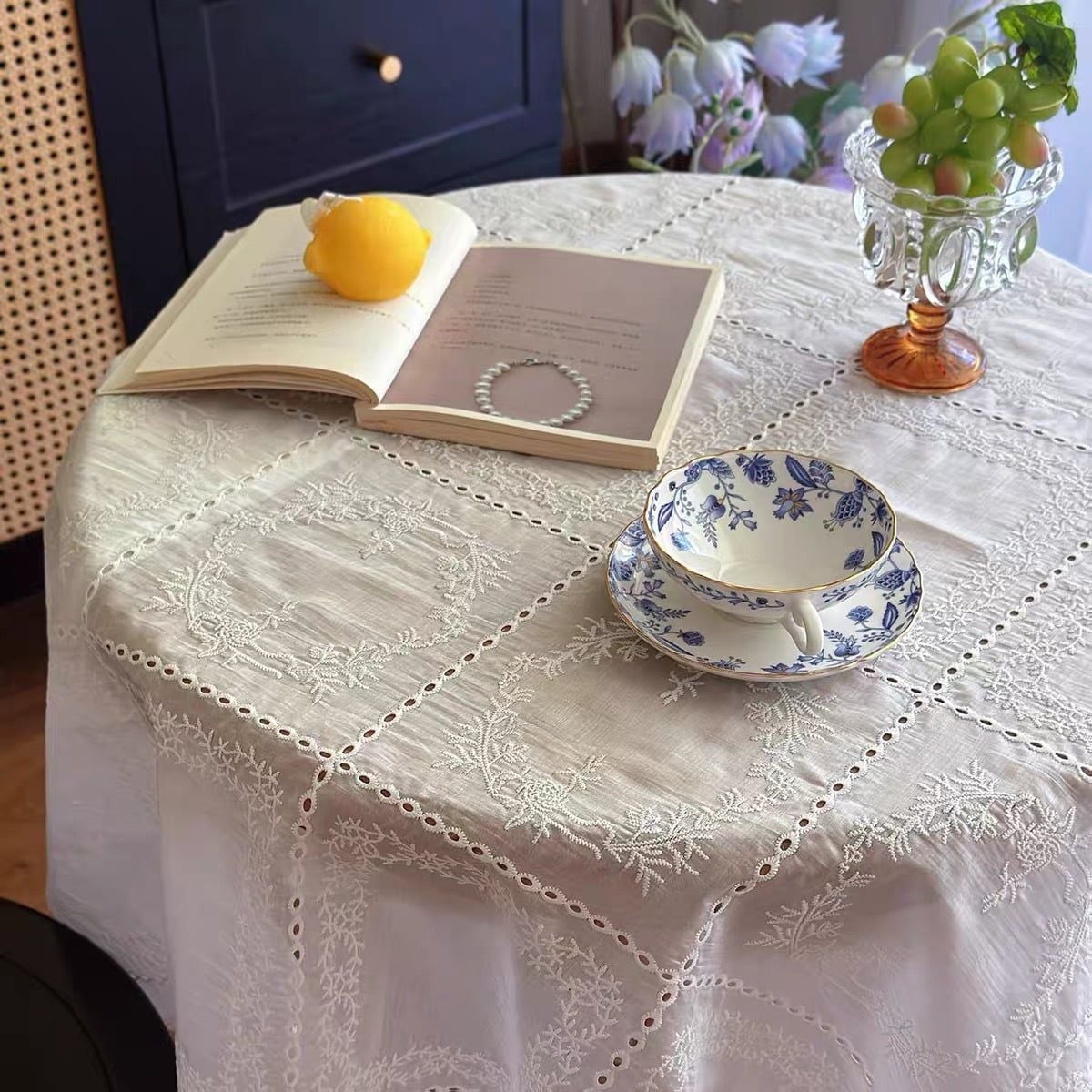  Khăn Trải Bàn Retro Kiểu Pháp 