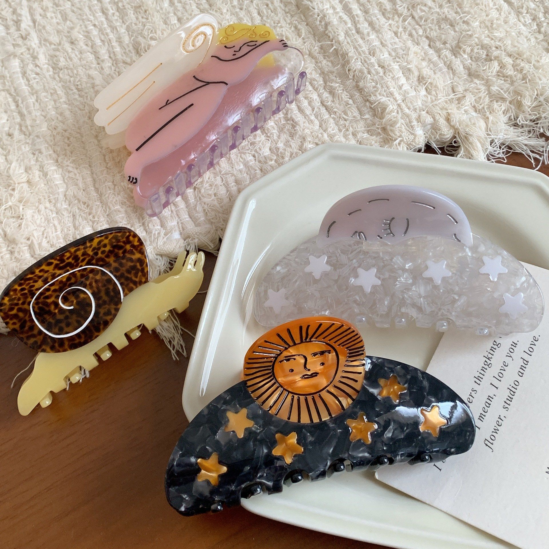  Kẹp Tóc Aurora Moon & Star 