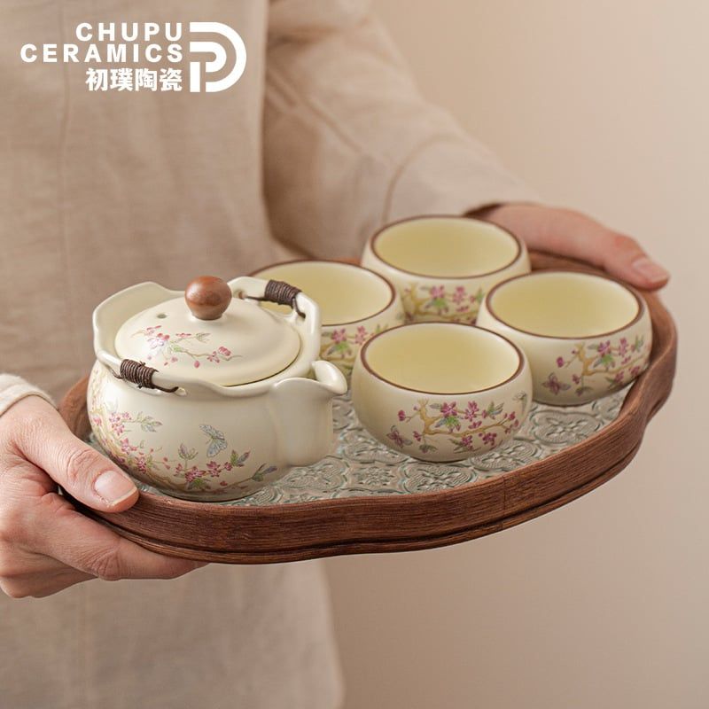  Bộ Dụng Cụ Pha Trà Hoa Tử Đằng 
