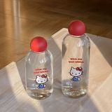  Bình Nước Thủy Tinh Nắp Bi Đỏ 