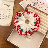  Scrunchie Cherry Viền Đỏ 