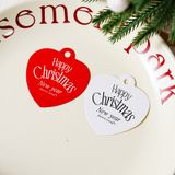  Tag Treo Trái Tim Giấy Happy Christmas 