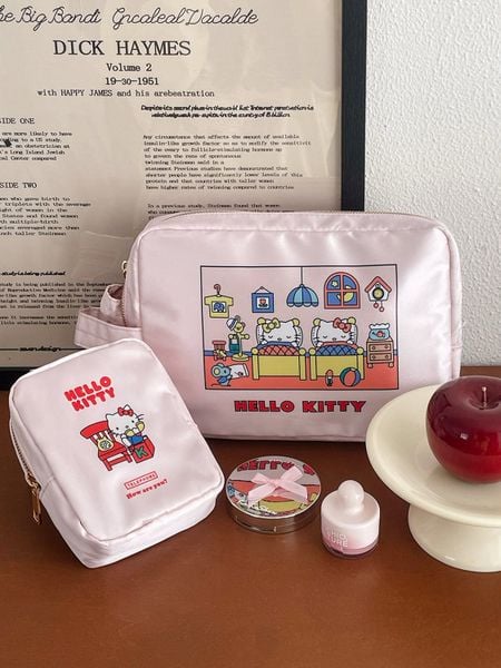  Túi Cá Nhân Satin Hello Kitty 