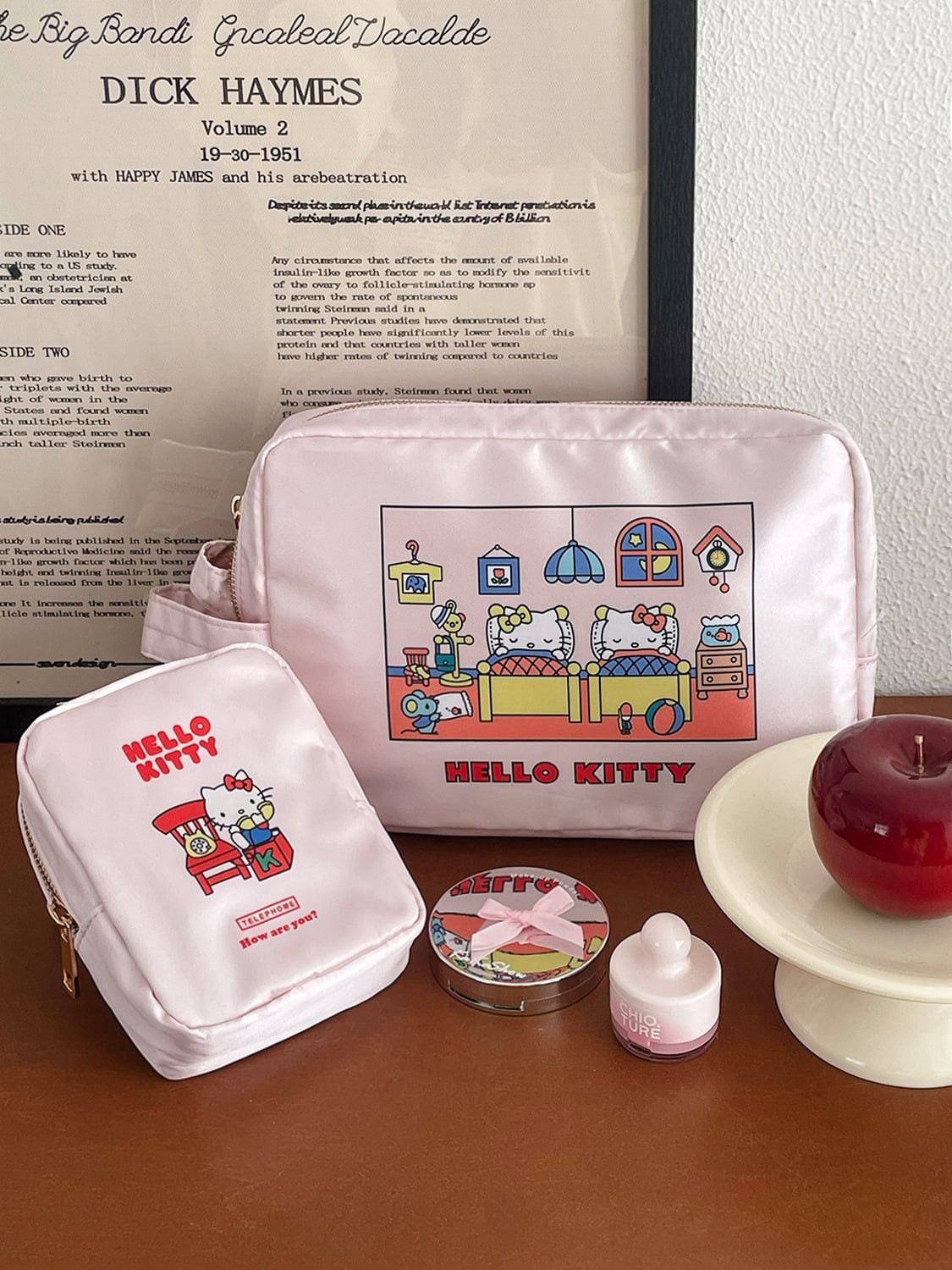  Túi Cá Nhân Satin Hello Kitty 