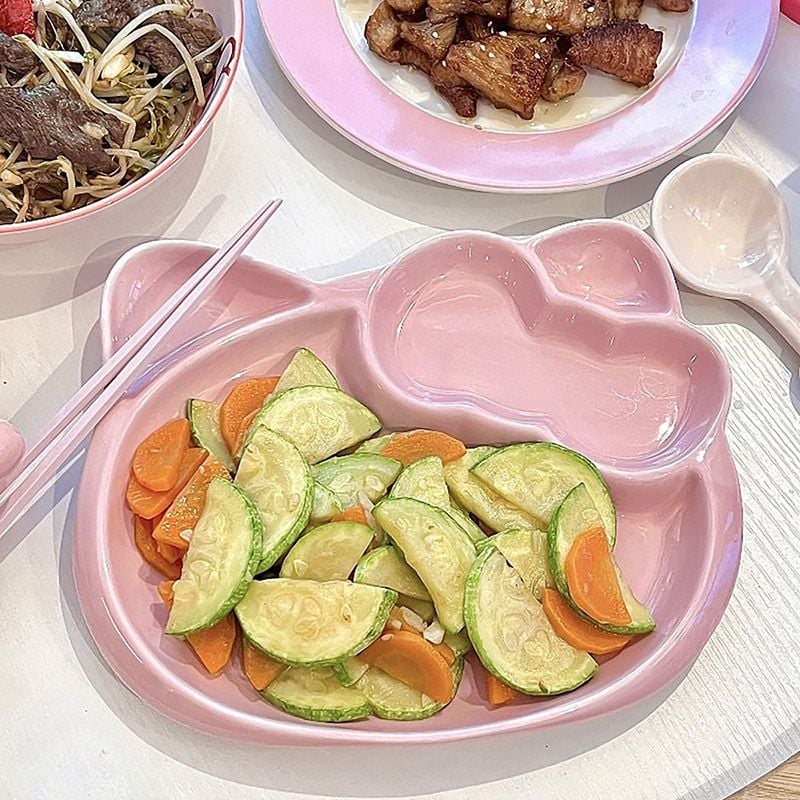 Đĩa Chia Ngăn Hello Kitty 