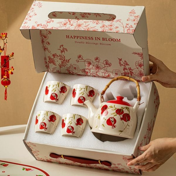  Bộ Ấm Lựu Đỏ Cát Tường 