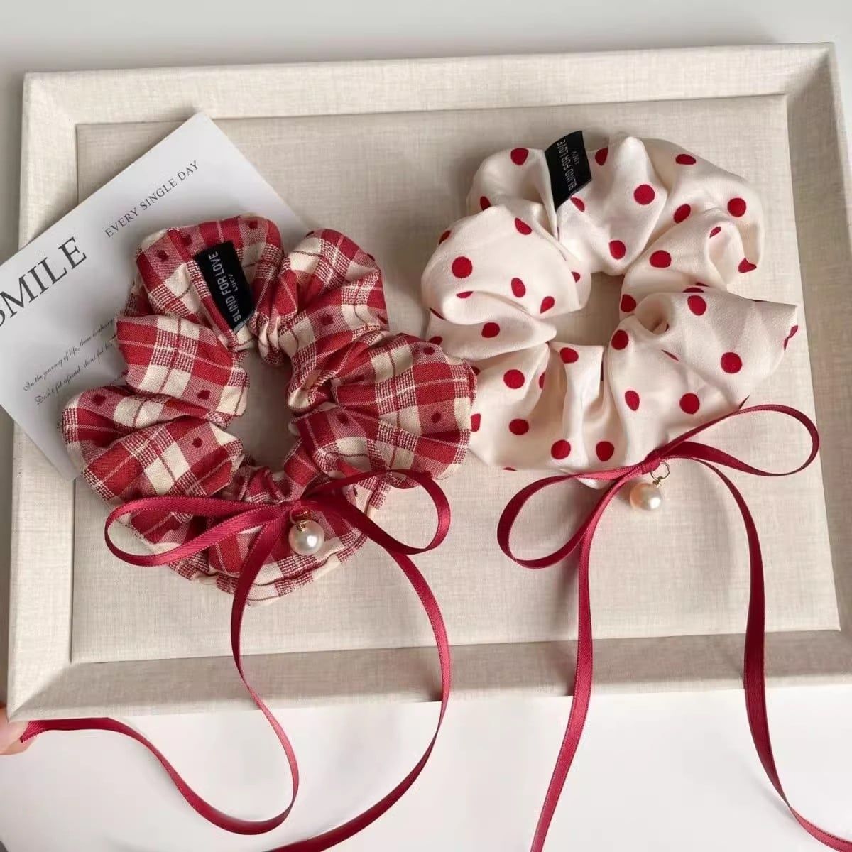  Scrunchies Ruby Ribbon 