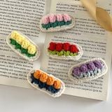  Kẹp Tóc Len Bông Hoa Tulip 