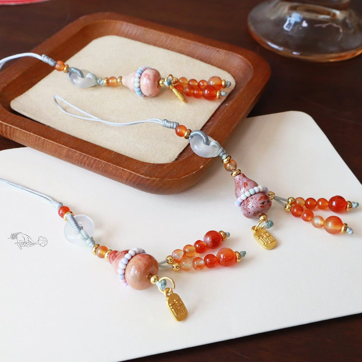  Dây Treo Hồ Lô Đá San Hô Tự Nhiên 