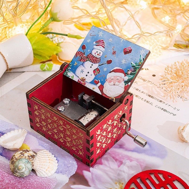  Hộp Nhạc Gỗ Hoạt Hình Retro 