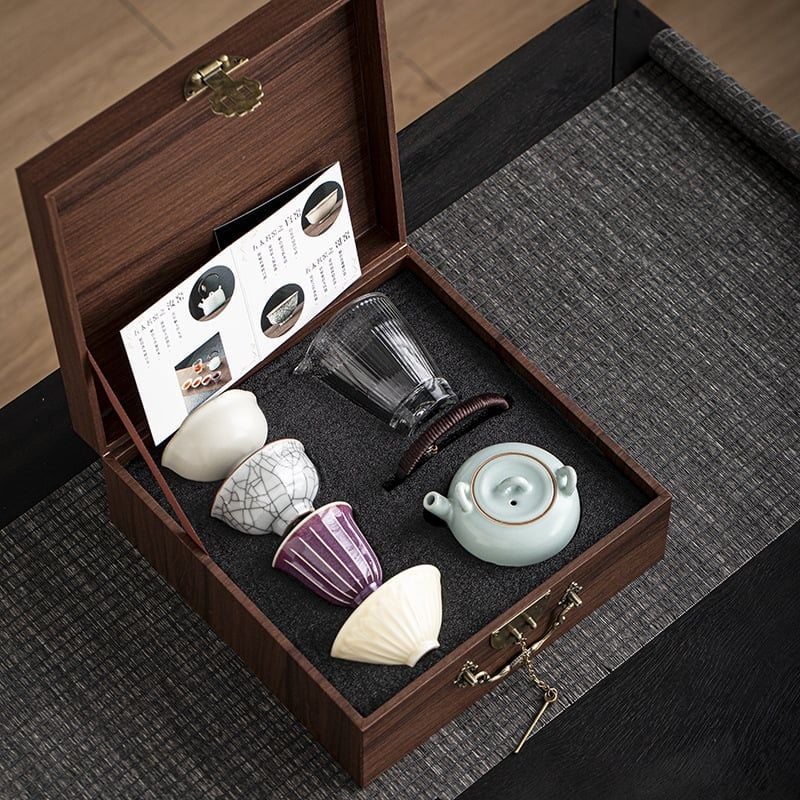  Bộ Ấm Trân Bảo Lưu Ly (Kèm hộp gỗ) 