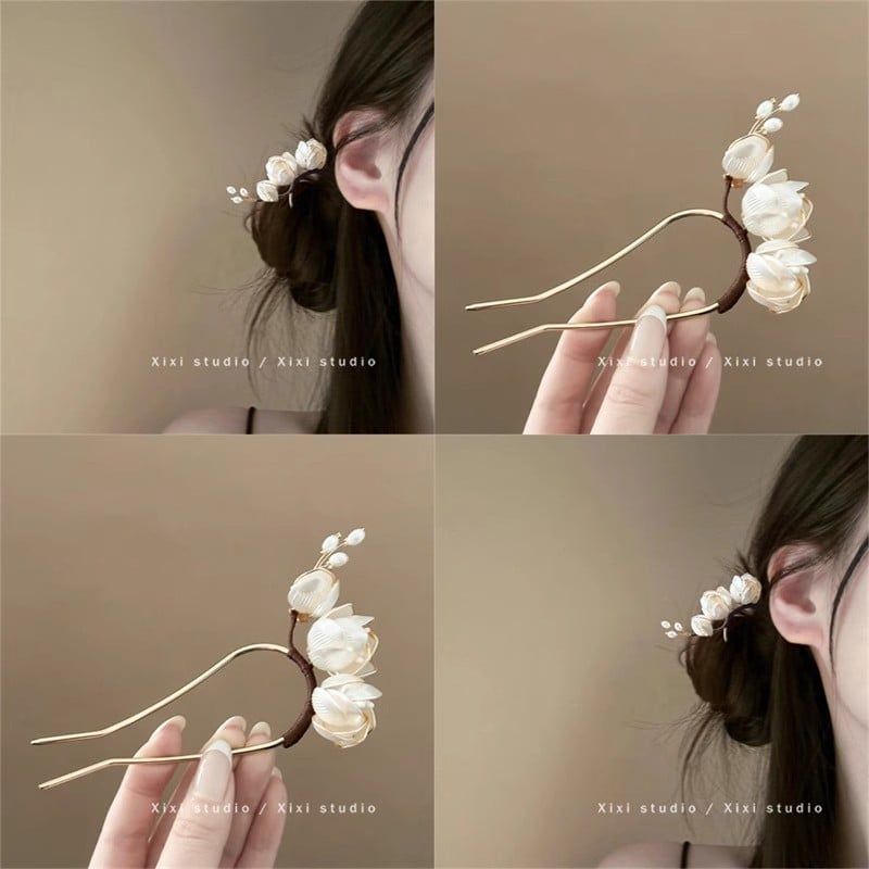  Trâm Cài Chữ U Hoa Mộc Lan 