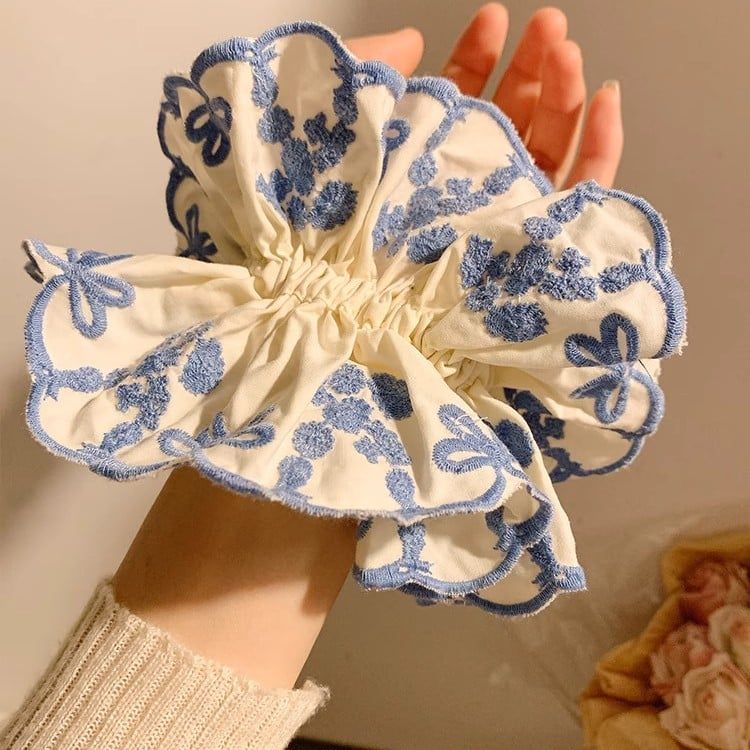  Dây Buộc Tóc Ren Xanh 