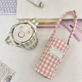  Túi Đựng Cốc - Túi Đựng Bình Nước Caro Pastel 