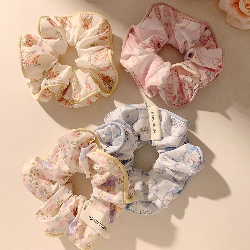  Scrunchies Thỏ Hoa 