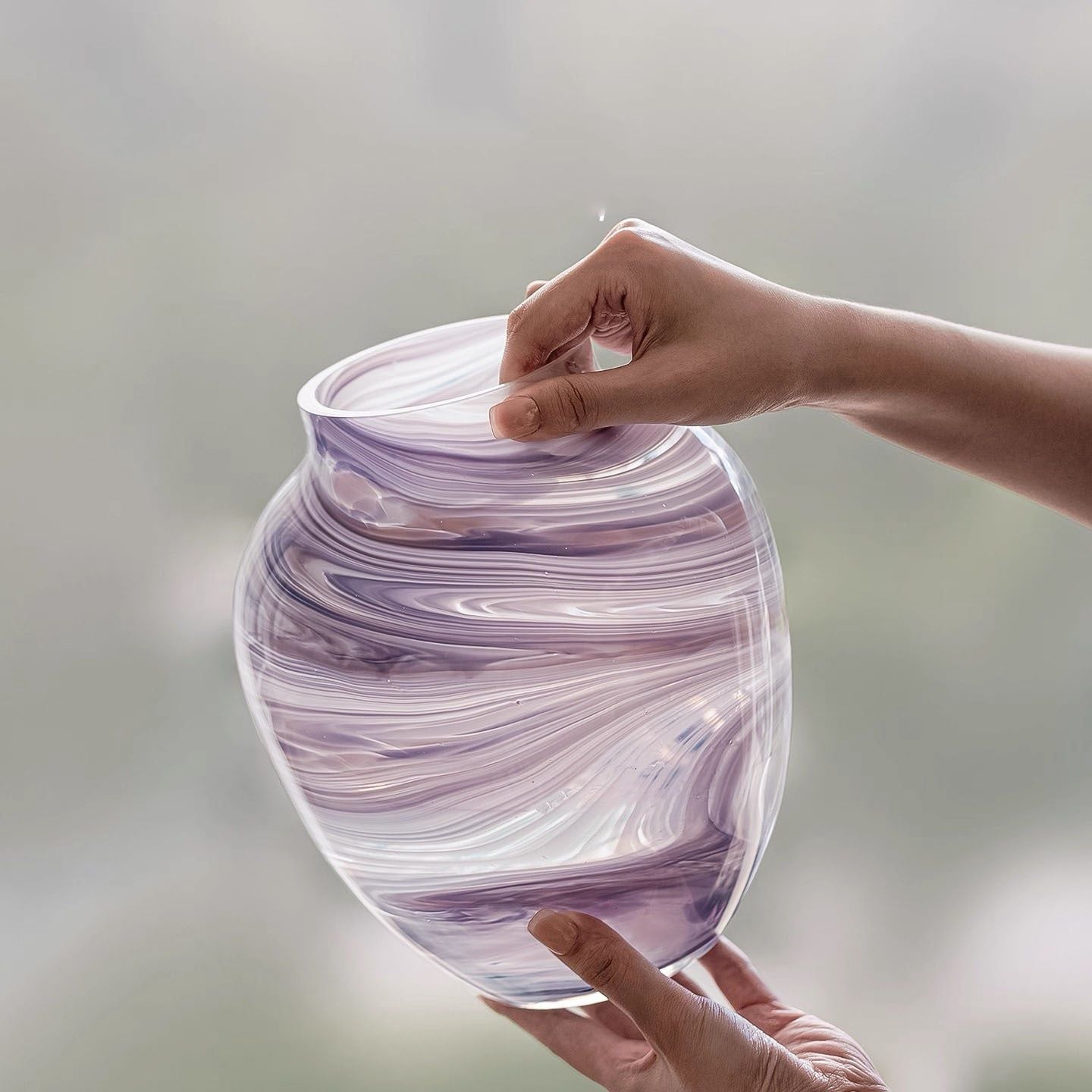  Bình Hoa Violet Silk Vase 