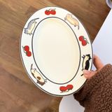  Đĩa Sứ Mèo Cà Chua 